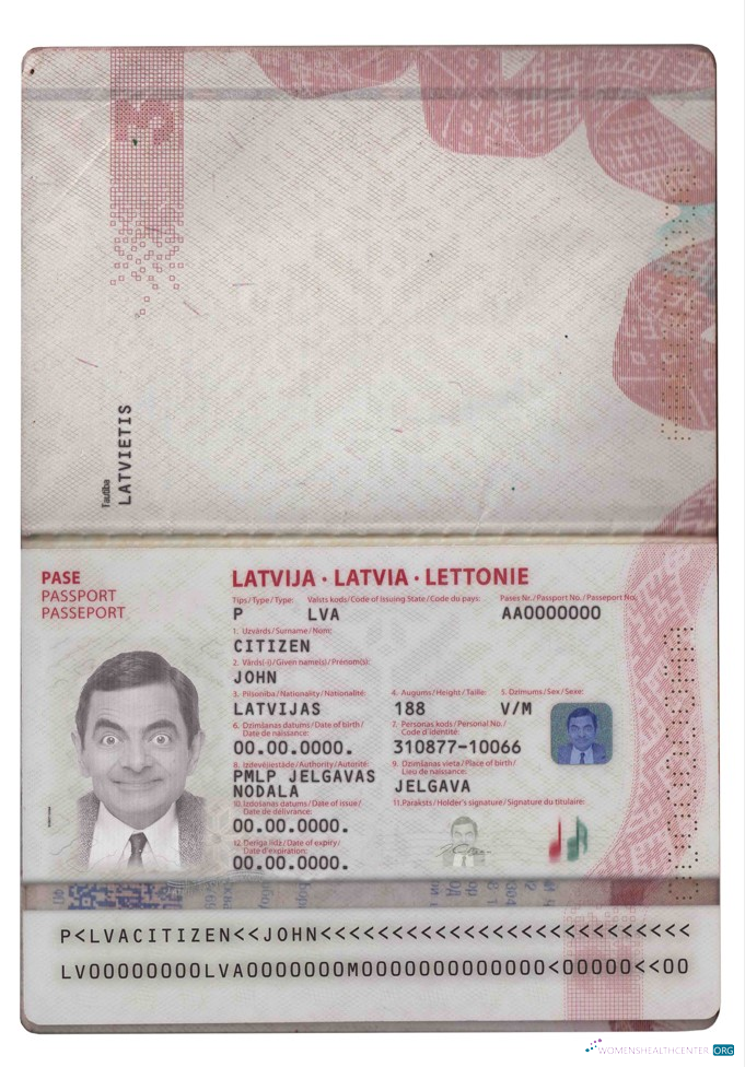 Download Latvia passport (2015   present) Photoshop template